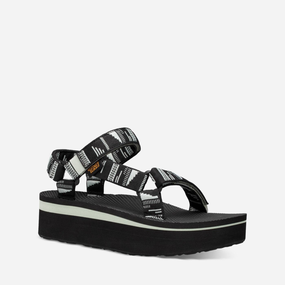 Teva Flatform Universal Women's Black Sandals CA96900 Canada Sale